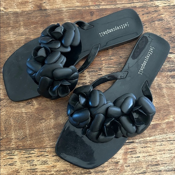 Jeffrey Campbell Black floral sandals - Picture 2 of 2